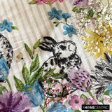 Bunny Wonderland - White Cotton Decorative Table Runner