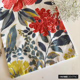 Wildflower Wave - Red Cotton Decorative Table Runner