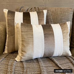 Velvet Band Choco - Brown Velvet Throw Pillow Cover