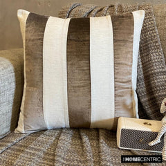Velvet Band Choco Throw Pillow Cover