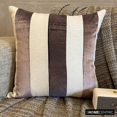 Velvet Band Aubergine Throw Pillow Cover