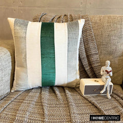 Velvet Band Emerald - Emerald Green Velvet Decorative Euro Sham