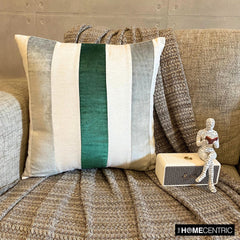 Velvet Band Emerald - Emerald Green Velvet Throw Pillow Cover
