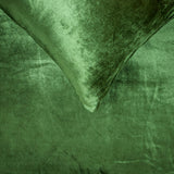 Green Velvet Plush - Velvet Green Decorative Bed Runner and Cushion Cover
