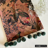 Fauna Flow - Brown Velvet Decorative Table Runner