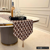 Untamed Grace - Brown Cotton Decorative Table Runner