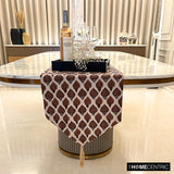 Untamed Grace - Brown Cotton Decorative Table Runner