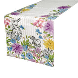 Bunny Wonderland - White Cotton Decorative Table Runner