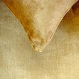Gold Velvet Plush - Velvet Gold Decorative Bed Runner and Cushion Cover