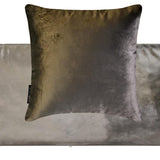 Charcoal Velvet Plush - Velvet Gray Decorative Bed Runner and Cushion Cover