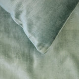 Ice Blue Velvet Plush - Velvet Ice Blue Decorative Bed Runner and Cushion Cover