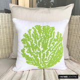 Deep Sea Weeds - Ivory Cotton Linen Throw Cushion Cover