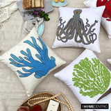 Grey Squid - Gray Cotton Linen Cushion Pillow Cover