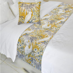 Cockatoo Love Decorative Bed Runner and Cushion Cover