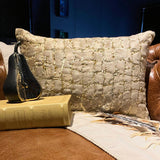 Gold Beast - Gold Velvet Lumbar Pillow Cover