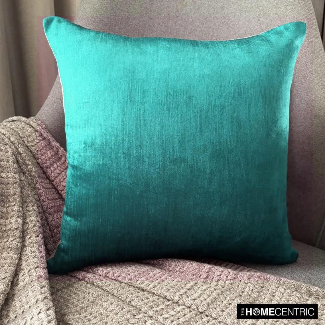 Turquoise Velvet Throw Cushion Cover - Velvet Turquoise Jules