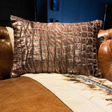 Prowl & Pounce - Brown Velvet Lumbar Cushion Cover