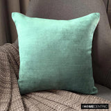 Sea Blue Velvet Throw Pillow Cover - Velvet Sea Jules