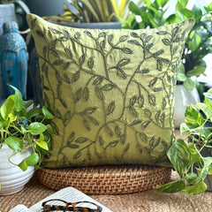 Tropical - Green Art Silk Decorative Euro Sham