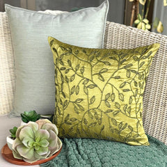 Tropical - Green Art Silk Decorative Euro Sham