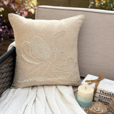 Octopus - Natural Beige Cotton Linen Throw Pillow Cover