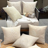 Octopus - Natural Beige Cotton Linen Throw Pillow Cover