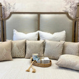 Butterfly Fish - Mocha Cotton Linen Decorative Euro Sham