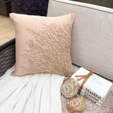 Jute Drought - Beige Cotton Linen Throw Pillow Cover