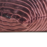 Wine Velvet Throw Cushion Cover - Wine Lines