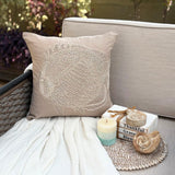 Butterfly Fish - Mocha Cotton Linen Decorative Euro Sham