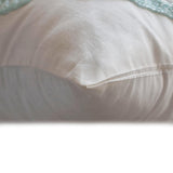 Sea Horse Aqua - White Art Silk Throw Pillow Cover