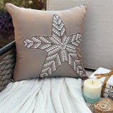 Starfish Sparkle - Two Tone Orange Purple Art Silk Throw Pillow Cover