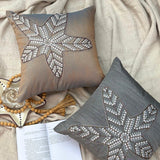 Starfish Sparkle - Two Tone Orange Purple Art Silk Throw Pillow Cover