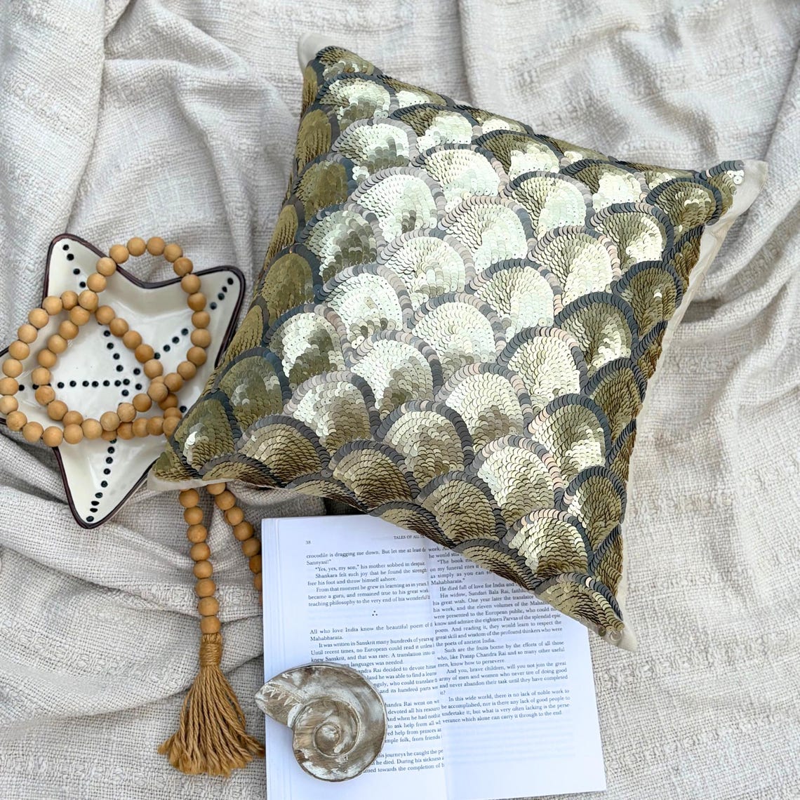 Singing Mermaid Throw Cushion Cover