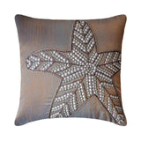 Starfish Sparkle - Two Tone Orange Purple Art Silk Throw Pillow Cover
