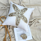 Starfish Party - Ivory Linen Throw Cushion Cover