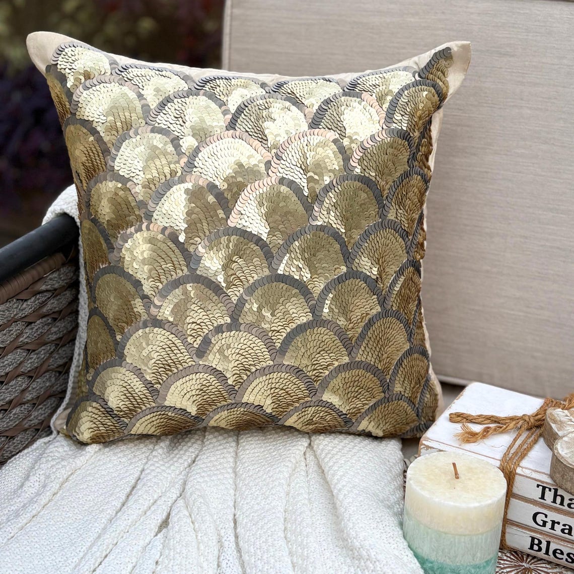 Singing Mermaid Throw Cushion Cover