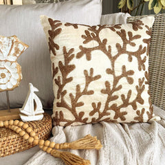 Coral Shine - Gold Art Silk Decorative Euro Sham