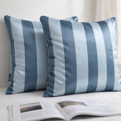 Blue Vertical Throw Cushion Cover