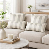 Sage Gray & Ivory Satin Throw Cushion Cover Pack of 2 - Sage Gray Vertical