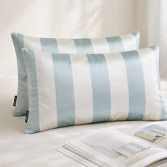 Ice Stripe Delight Lumbar Cushion Cover