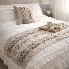 Tie Dye Chevy - Cotton Grey Decorative Bed Runner and Cushion Cover