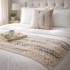 Tie Dye Chevy - Cotton Grey Decorative Bed Runner and Cushion Cover