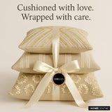 Floating Leaf - Dark Green Art Silk Decorative Euro Sham