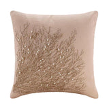 Jute Drought - Beige Cotton Linen Throw Pillow Cover