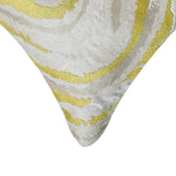Yellow Jacquard Throw Cushion Cover - Fluid Yellow