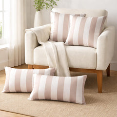 Mocha Brown Satin Throw Cushion Cover Pack of 2 - Mocha Vertical