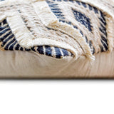 Black & Beige Jacquard Woven Throw Cushion Cover - Nomad Path
