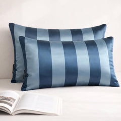 Blue Stripe Delight Lumbar Cushion Cover