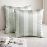 Sage Gray Vertical Throw Cushion Cover